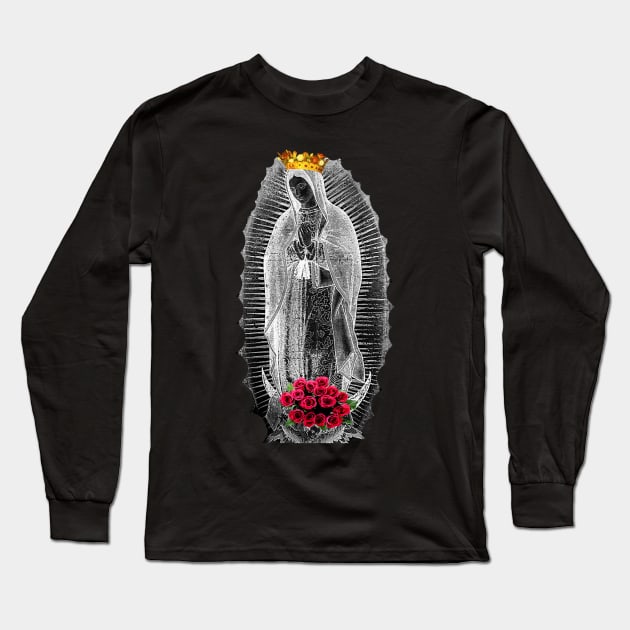 Our Lady of Guadalupe Virgin Mary of Mexico Mexican Tilma Juan Diego 201-2020 Long Sleeve T-Shirt by hispanicworld